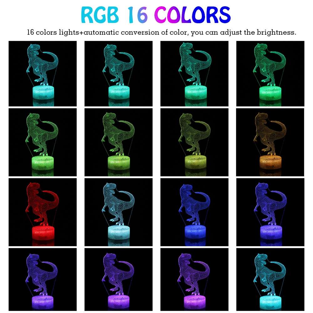 New 3D Illusion Night Light Touch Remote Control Home Decor Table Desk Sleeping