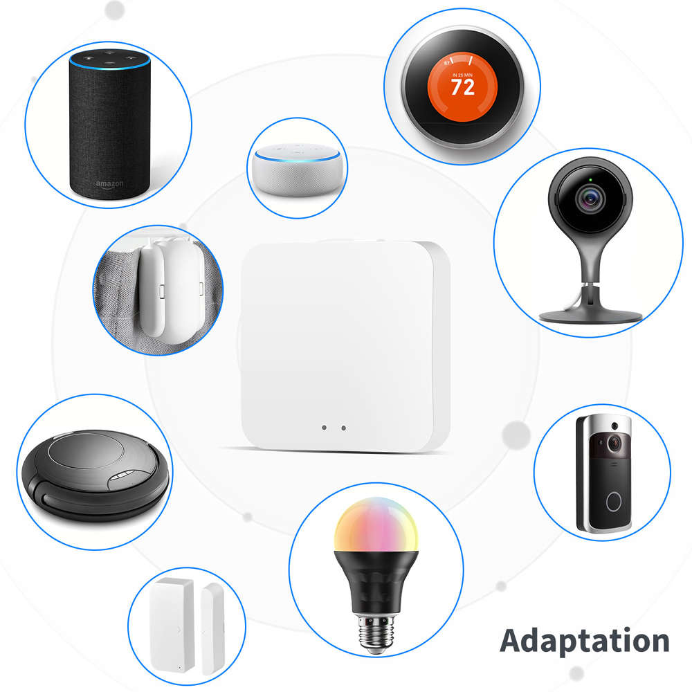 Tuya ZigBee3.0 Bridge Wireless Smart Home Mini Gateway Hub APP Remote Control Supports Alexa Google