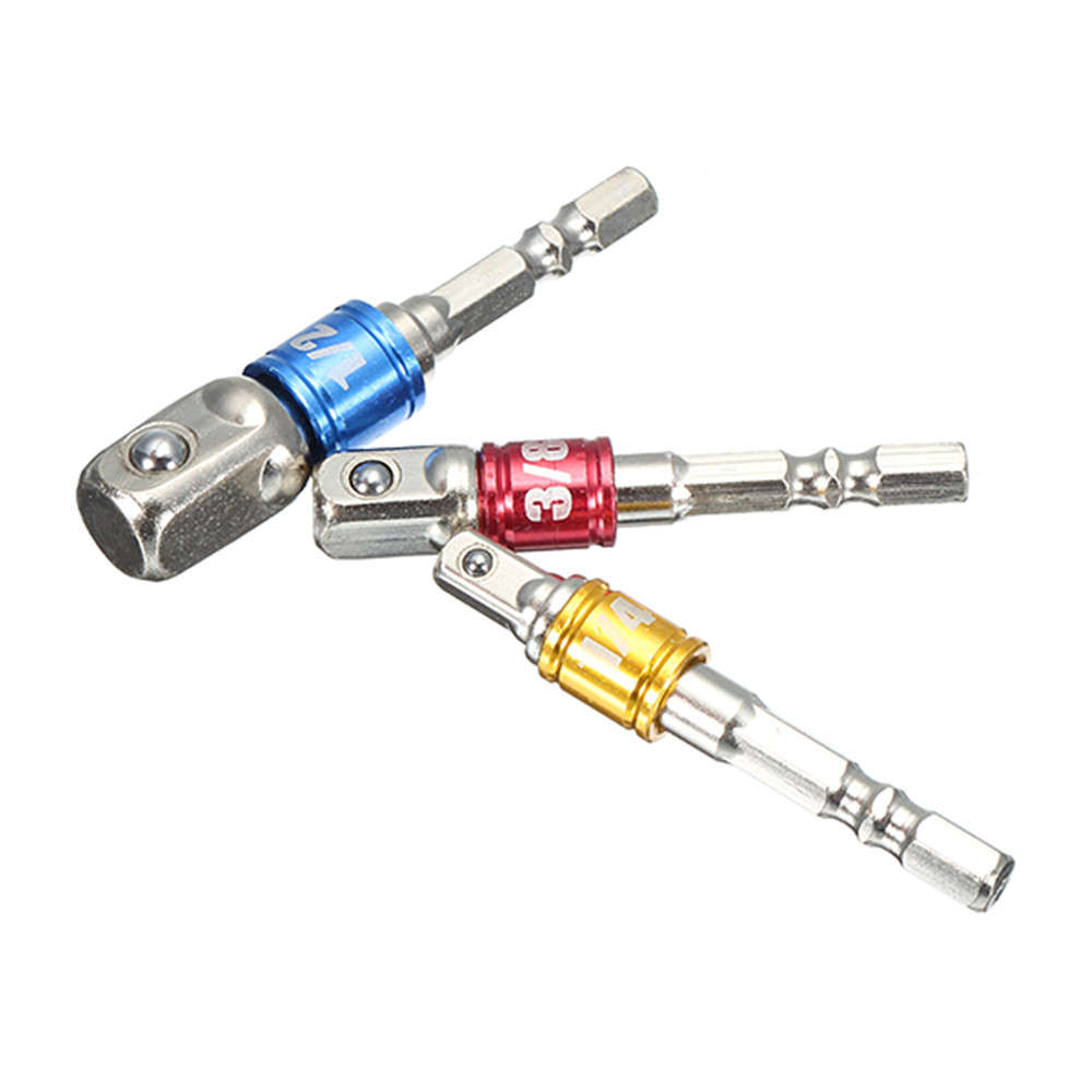 New Drillpro 3Pcs Power Screwdriver Extension Bar Adapter 1/4 Inch Hex Shank Power Screwdriver