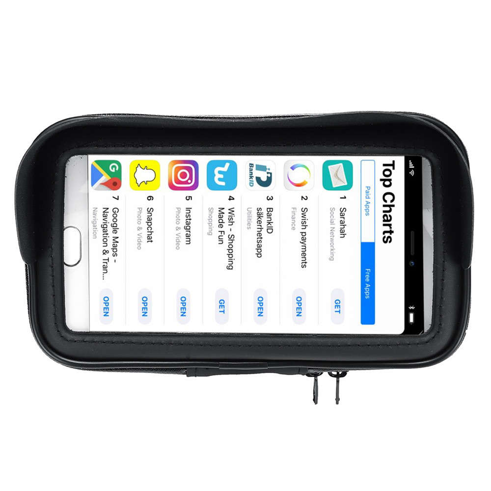 4.7'' Waterproof Sun Shade Anti-UV Cellphone GPS Holder Motorcycle Mount Case Ba