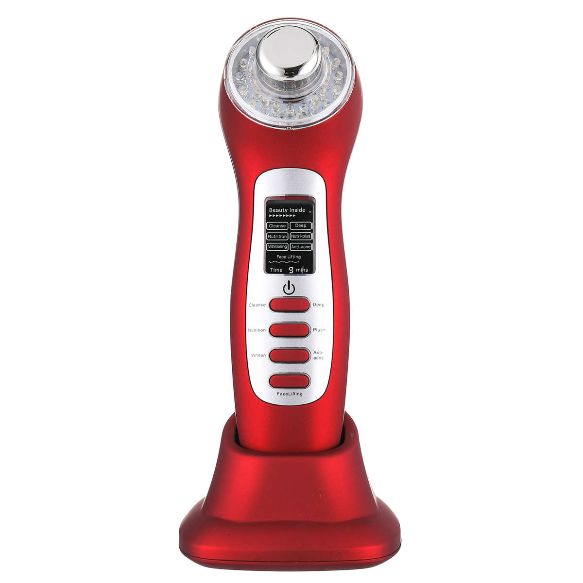 7 in 1 Rechargeable Photon Ultrasonic Ion 3MHz Skin Face Removal Wrinkle Acne Lift Beauty Machine