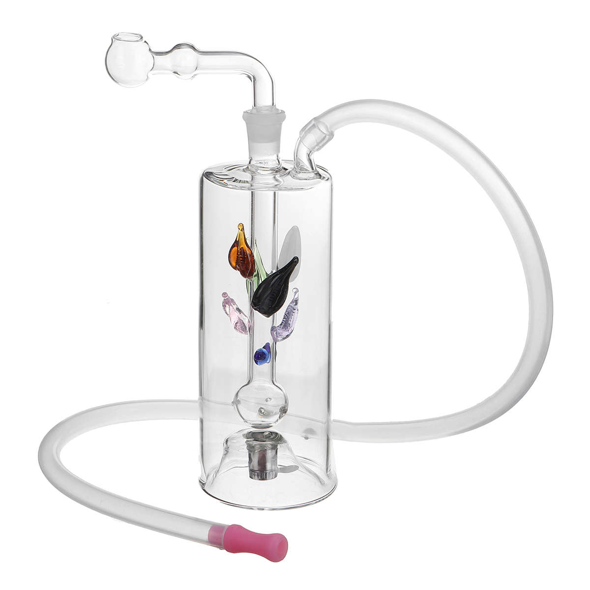 5.5 Inch LED Light Clear Tobaaco Water Glass Pipe Glass Pipes Bottle