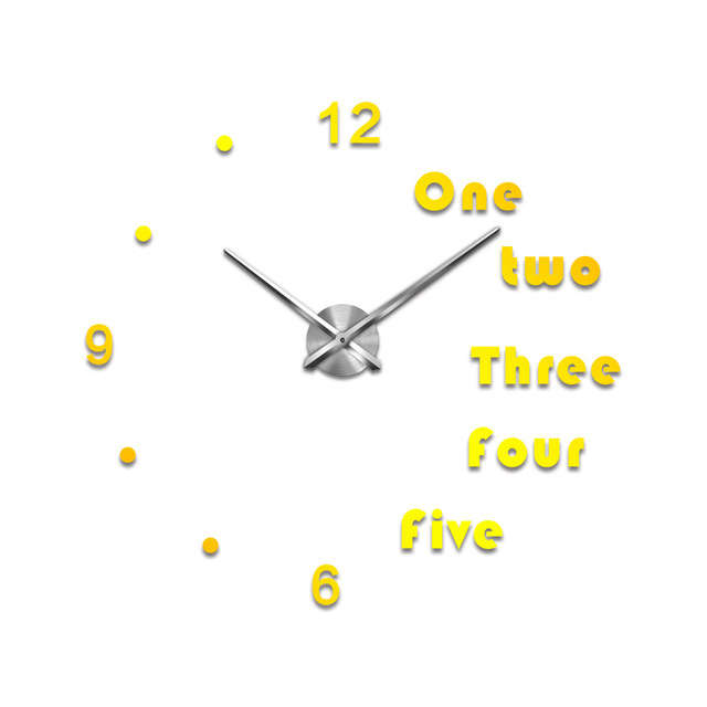 New Creative Diy Wall Stickers Wall Clock Home Mirror Clocks Living Room Decoration Wall Clock