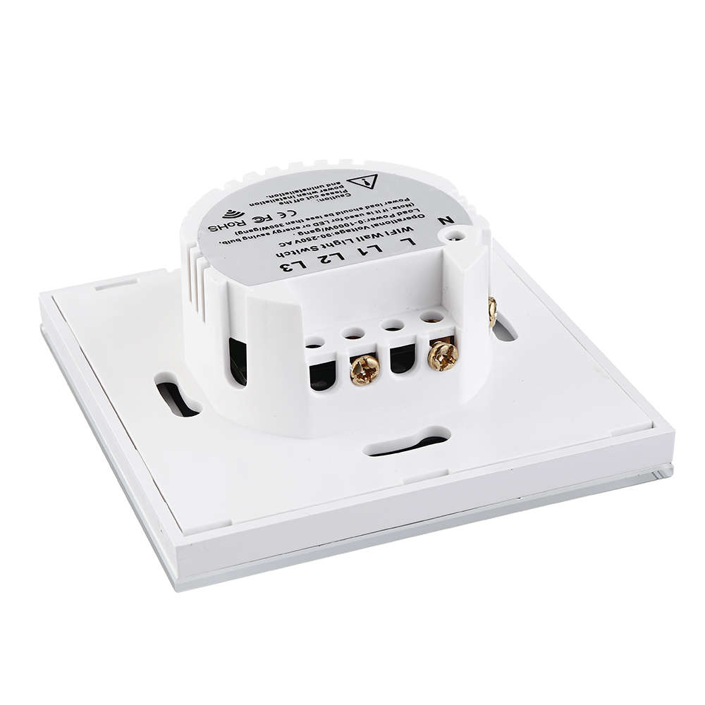 New Tuya Smart Life EU 2 Gang Smart WIFI Light Switch Interruptor Touch Wall Power Switch App