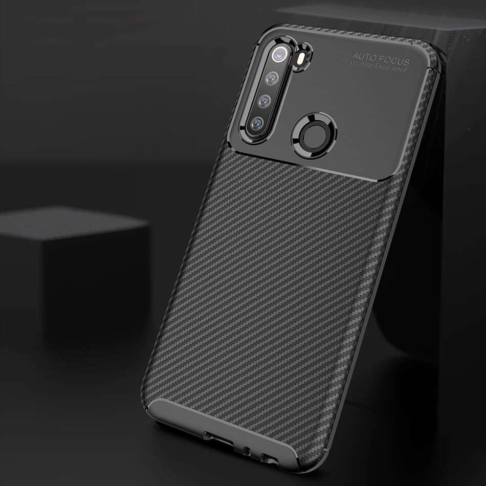 For Xiaomi Redmi Note 8 Case Bakeey Luxury Carbon Fiber Shockproof Silicone Protective Case