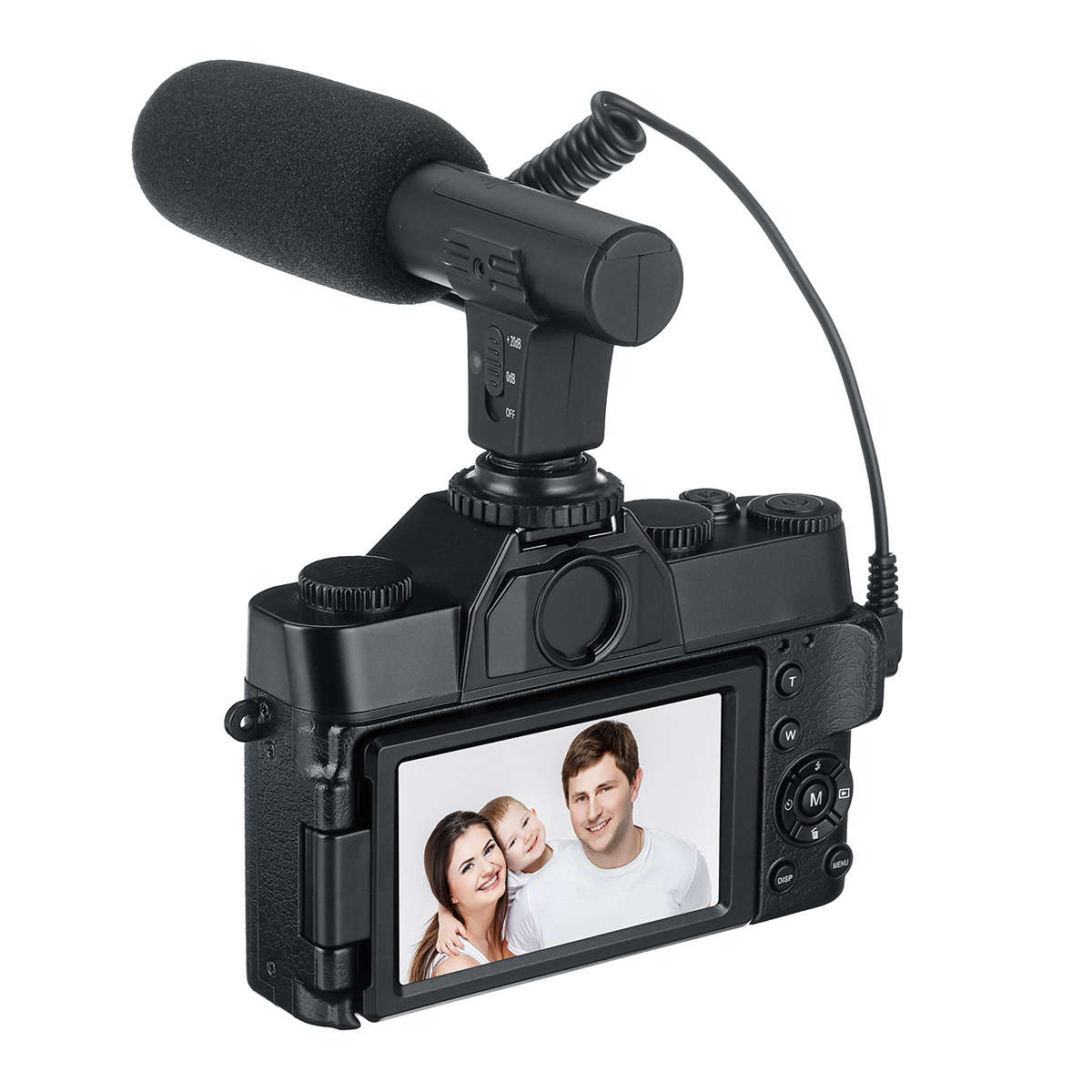 KOMERY 4K Vlog Camcorder 30MP 16X Digital Night Vision Camera Support Microphone for Tik T (Model C)