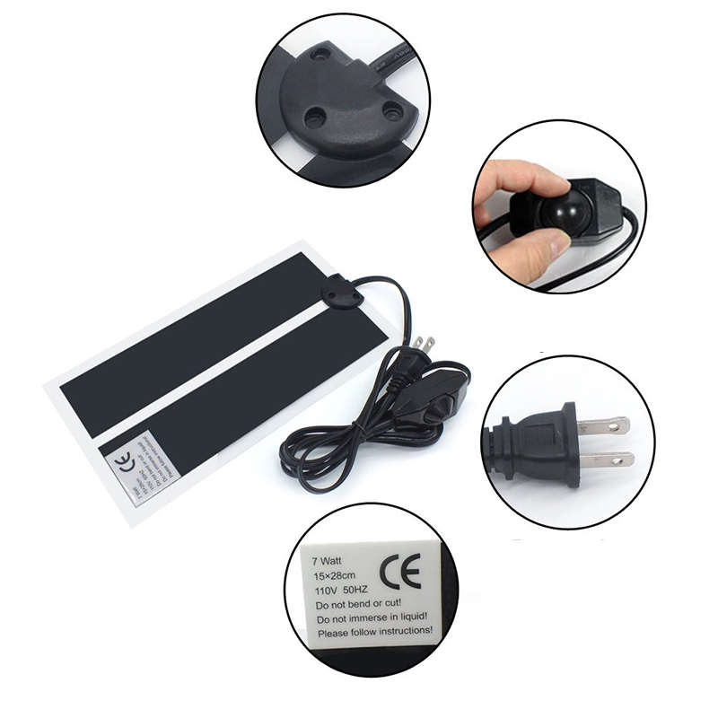 Reptile Pet Heating Pad Film With Temperature Control Switch Waterproof Anti-electric Sh (Power 20W)