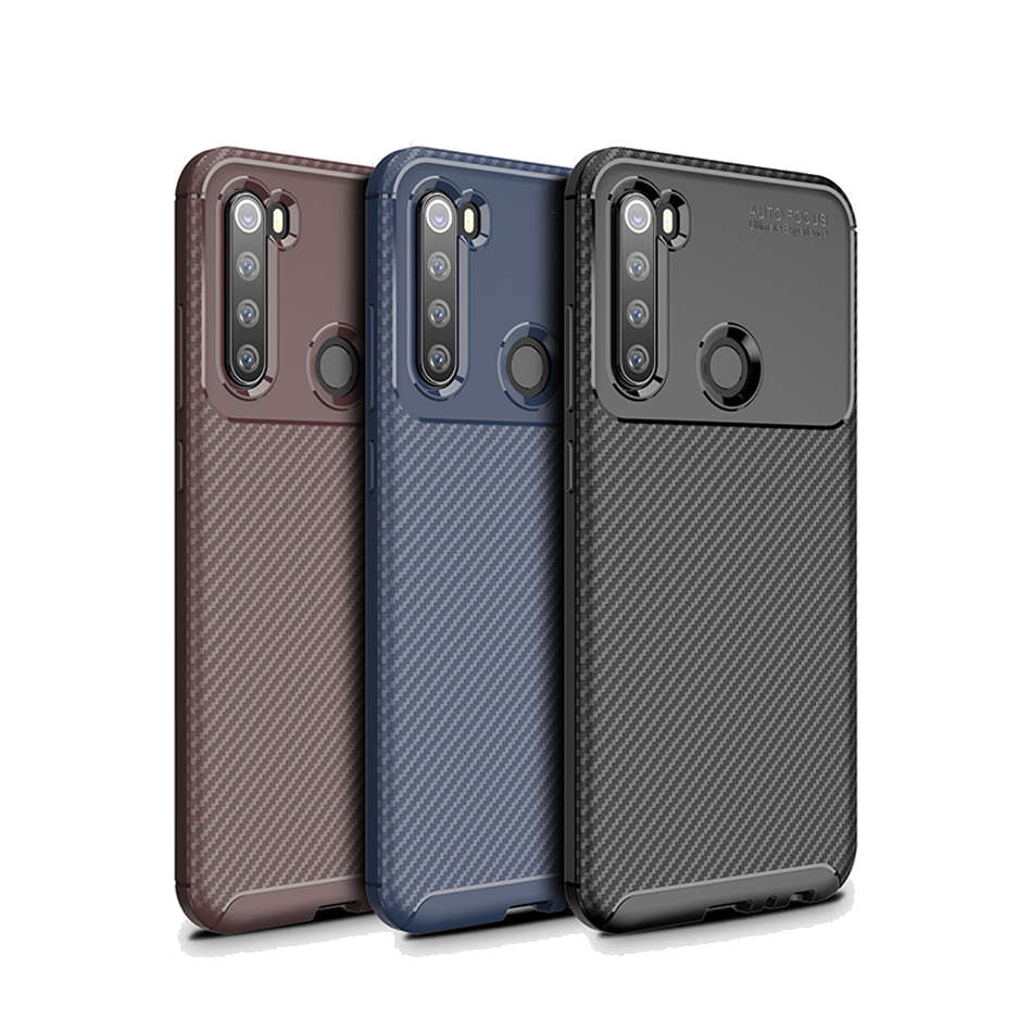 For Xiaomi Redmi Note 8 Case Bakeey Luxury Carbon Fiber Shockproof Silicone Protective Case