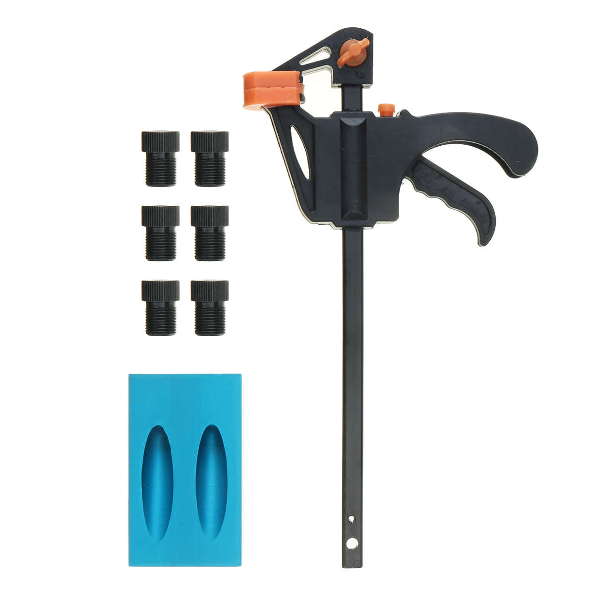 8pcs DIY Woodworking Oblique Hole Jig 15 Degree Angle Inclined Hole Locator