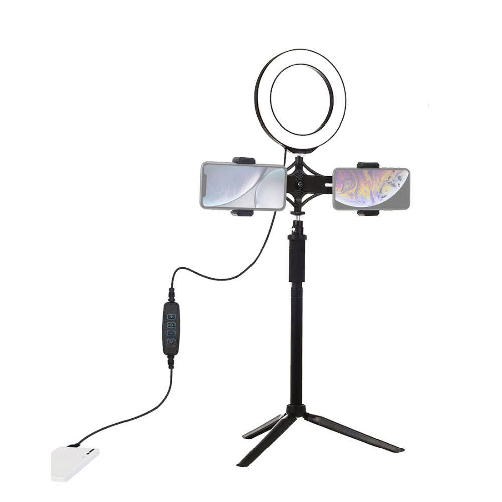 PULUZ PKT3038 6.2 Inch USB Video Ring Light with Tripod Light Stand Exte