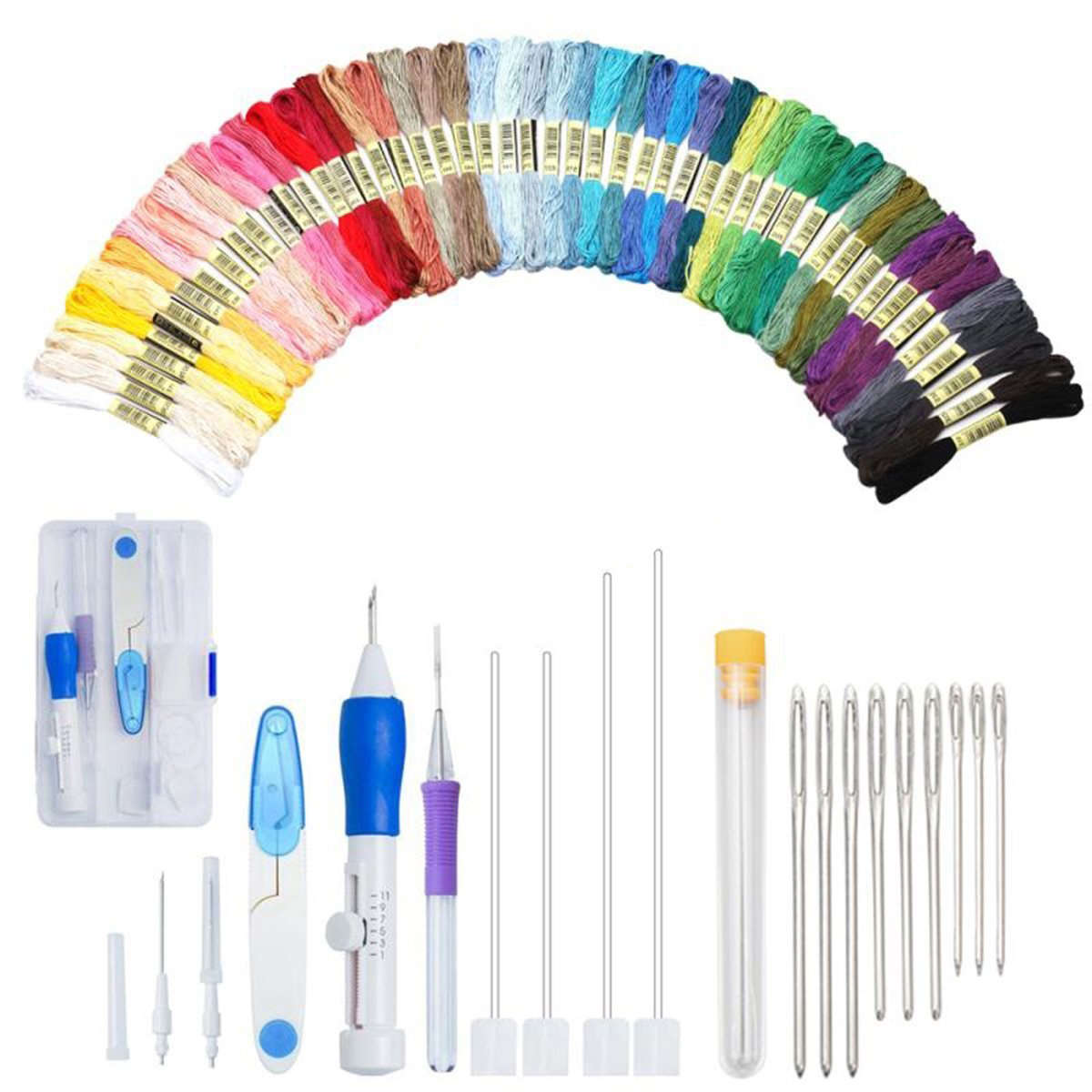 Magic Diy Embroidery Pen Set Knitting Sewing Tool Kit Punch Needle Adjustable