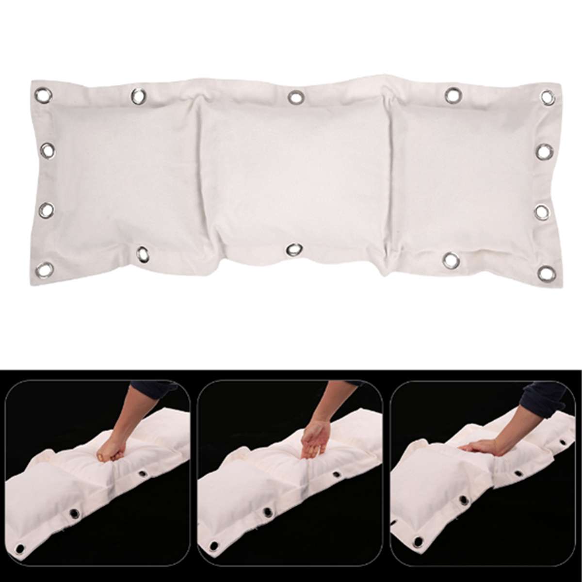 Canvas 3-Sections Punch Bag Kung Fu Boxing Sand Bag Martial Wing Chun Training Sanding Belt