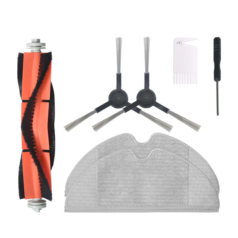 7pcs Replacements for Xiaomi Mijia 1C Vacuum Cleaner Parts Accessories 2*Side Brushes 1*Main Brush 2
