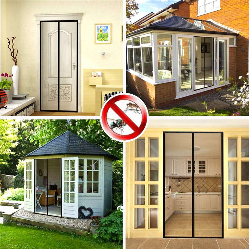 Mosquito Door Curtains Net Mesh Screen Bug Fly Pet Patio Hands Insect Proof Door Net