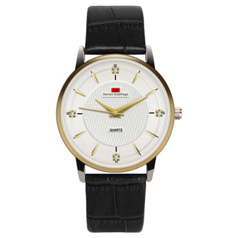 DEFFRUN ANT4281 Simple Dial Design Leather Band Waterproof Business Style Men Watch Quartz Watch