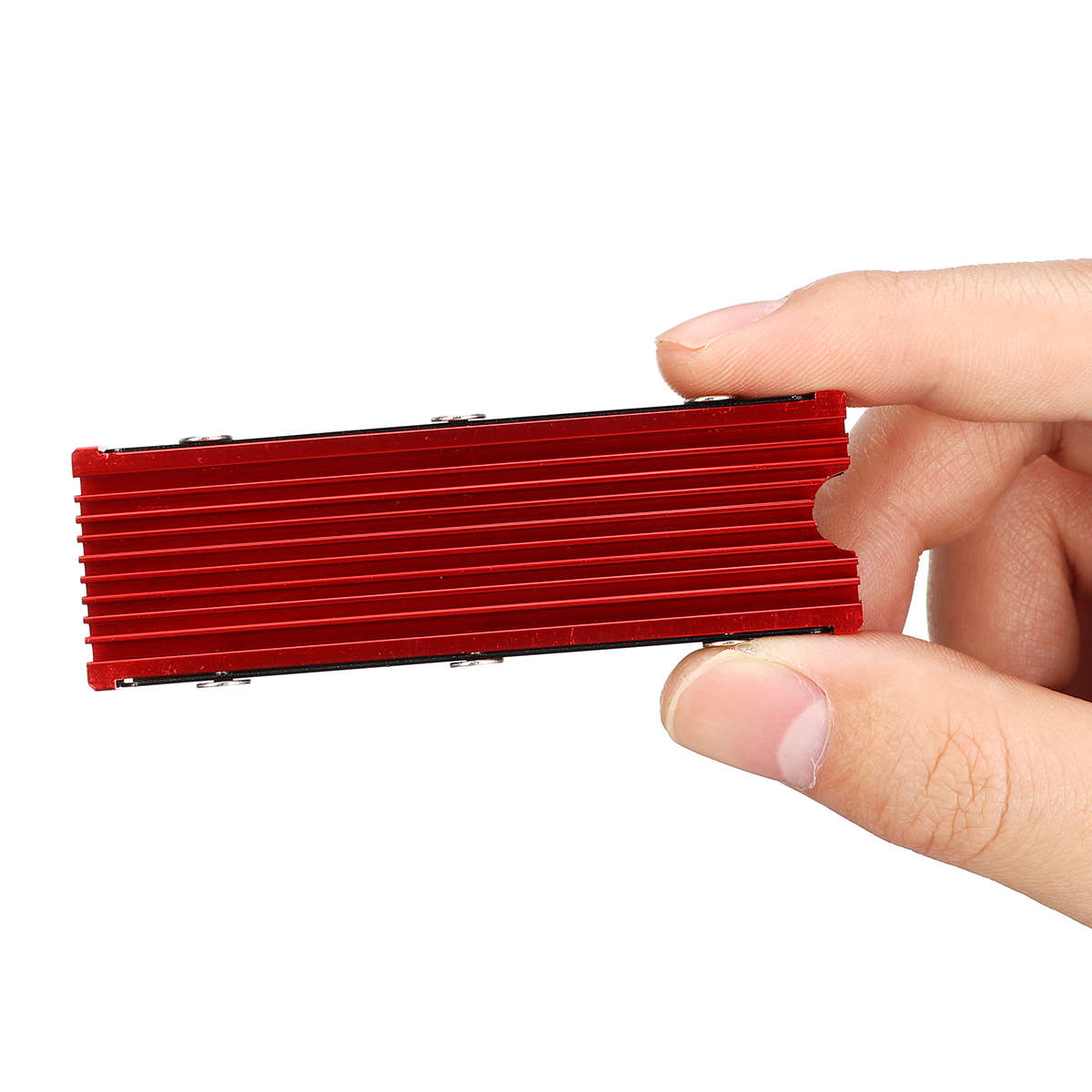 M.2 NVME Aluminum Heatsink NGFF PCI-E 2280 SSD Cooling Fan Fin Cooler W/