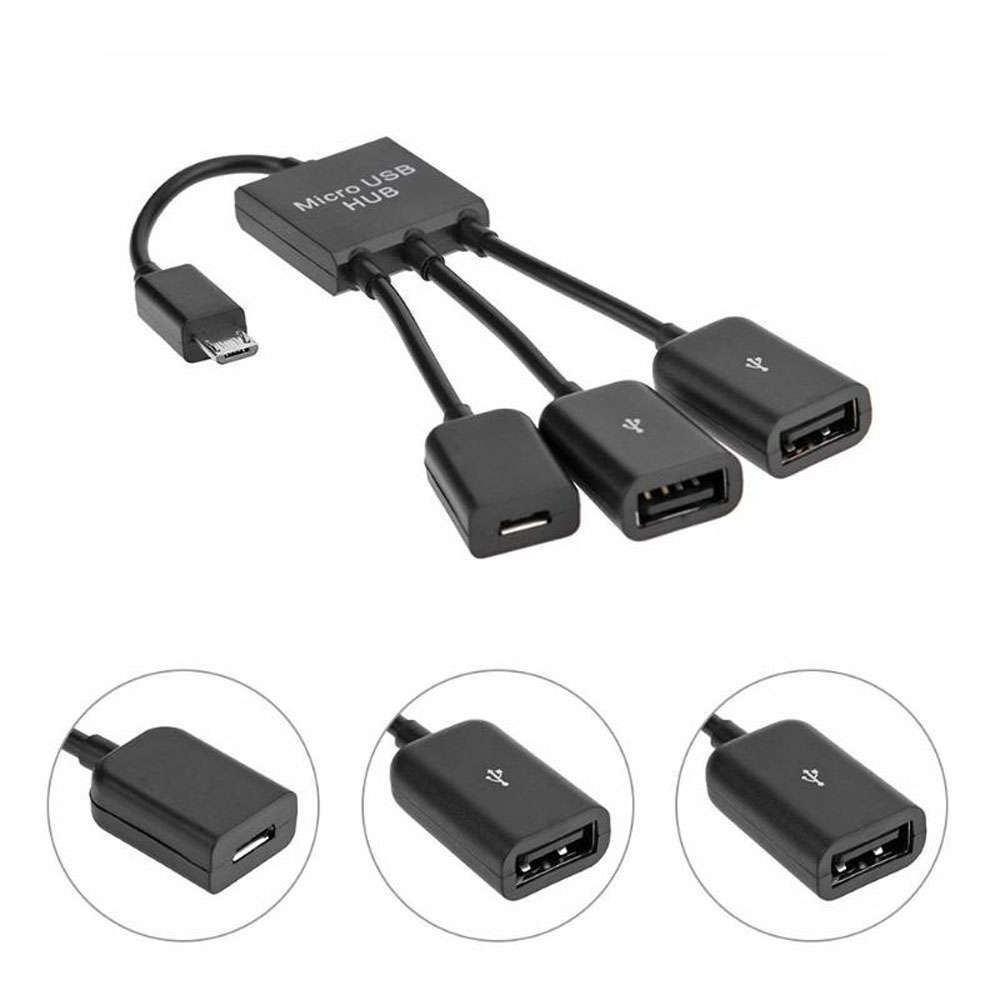 Bakeey Multi-function One-to-three Micro USB HUB Splitter OTG Data Cable Adapter For Xiaomi Mi4 Redm