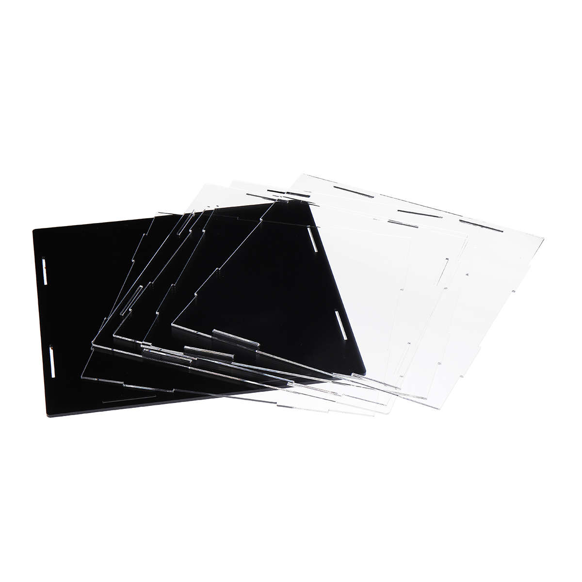 10/20/30cm Acrylic Display Case Box Dustproof Self-Assembly Model Prot (Size 20cm Color Transparent)