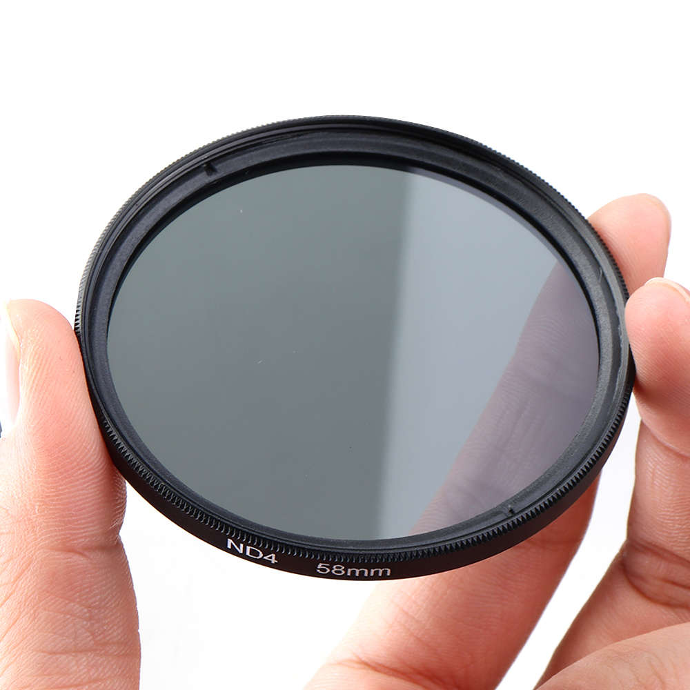 ND2/4/8 49/52/55/58/62/67/72/77mm Lens Filter Storage Bag Lens Hood Cap Blower Brush Kit (Size 55mm)