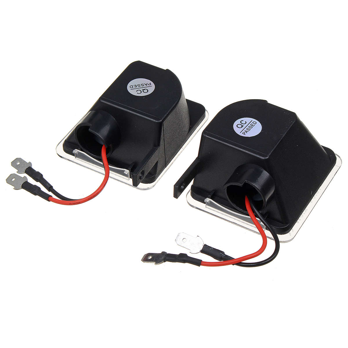 Pair LED Puddle Light Rearview Mirror Under Lamp White/Red/Blue For Ford Focus Mondeo K (Color1 Red)