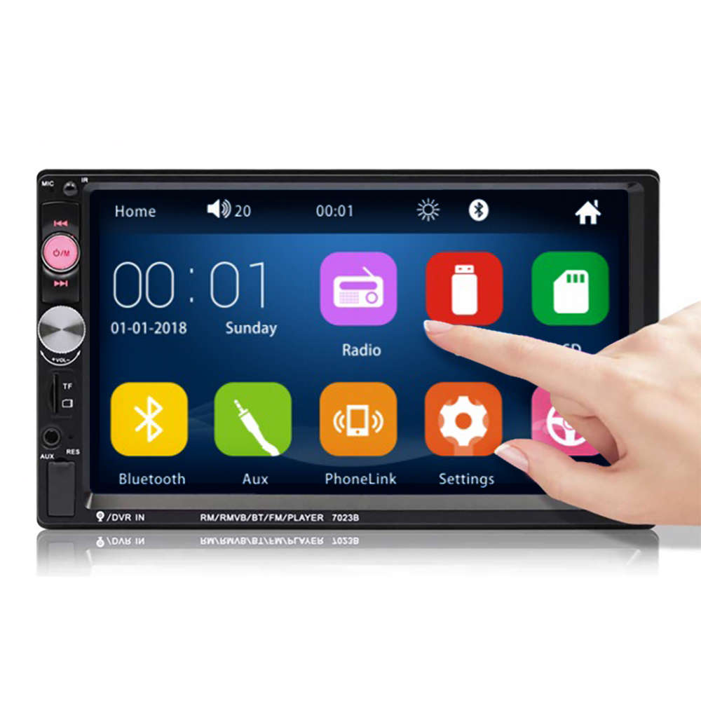 7 Inch 2 DIN Car Stereo  MP5 Player USB AUX HD bluetooth Touch Screen Support Rear Camera