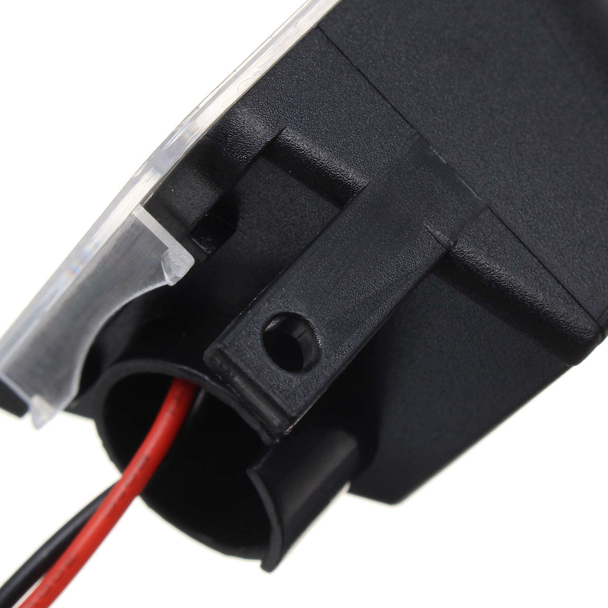 Pair LED Puddle Light Rearview Mirror Under Lamp White/Red/Blue For Ford Focus Mondeo K (Color1 Red)