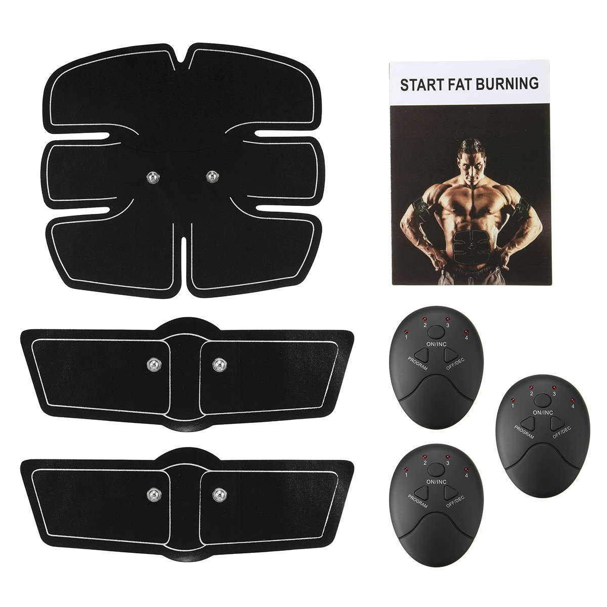 New 6pcs Electric Muscle Training Gear Abdomen Shoulder Sticker Body Exercise Sh