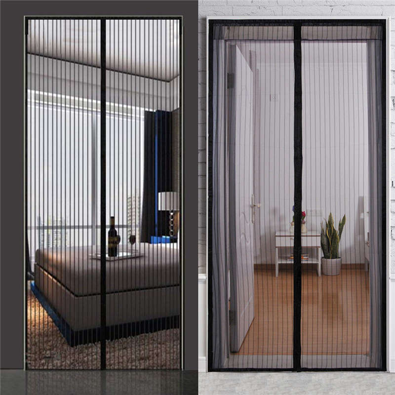 Mosquito Door Curtains Net Mesh Screen Bug Fly Pet Patio Hands Insect Proof Door Net