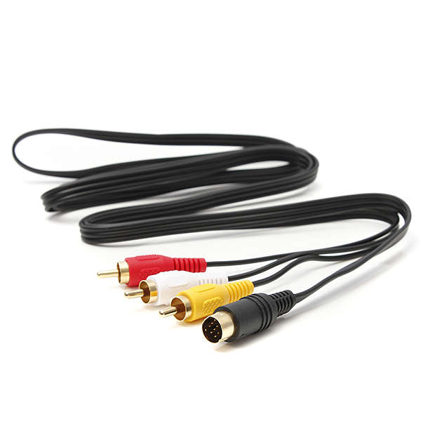 Audio Video AV Cable fits Sega Saturn A/V 1.8m 6ft RCA Connection Cord
