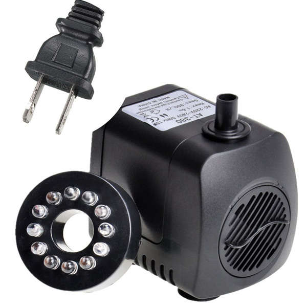 800L/H 210 GPH Submersible Water Pump For Aquarium Fish Tank Pond Fountain Wi (Adaptor 110V US Plug)