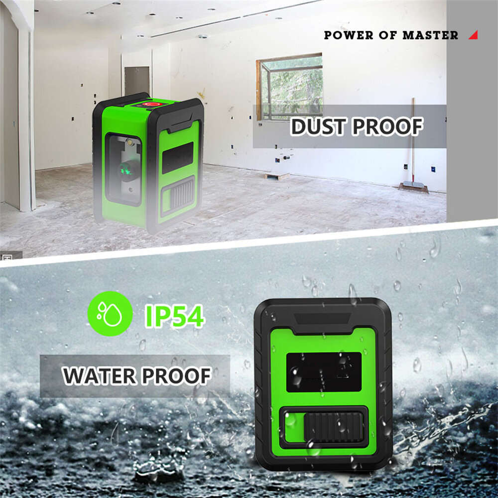 HILDA 2 Lines Green Laser Levels Mini Self Leveling 360 Horizontal Vertical Cross High-precision Gad