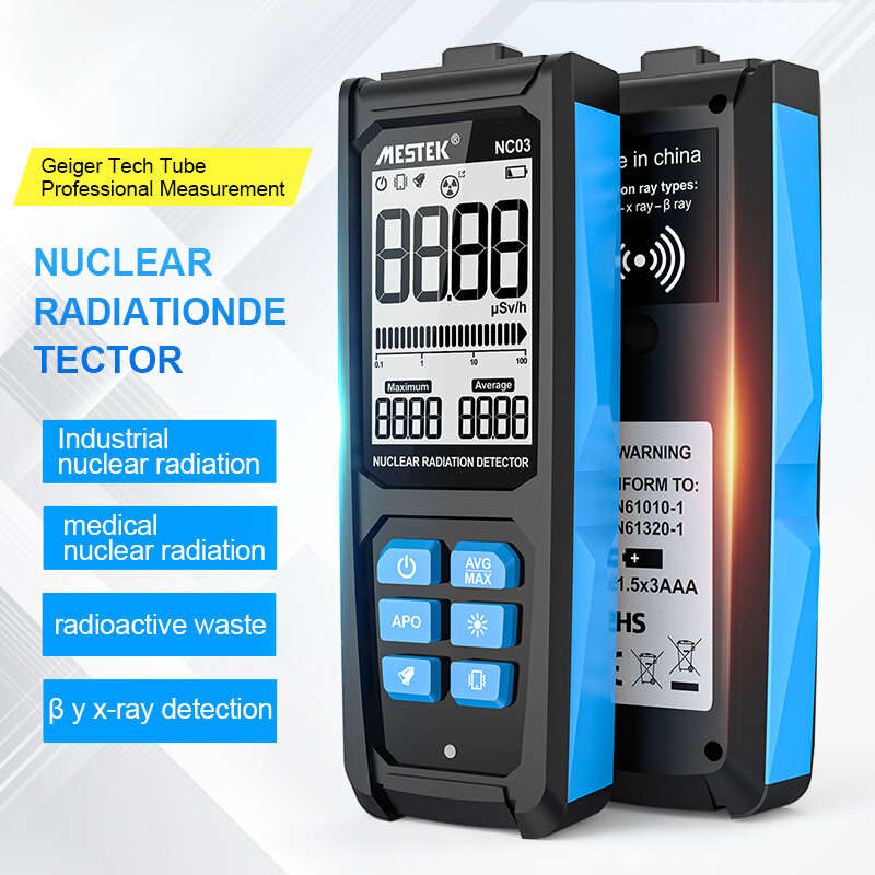 Mestek Nuclear Wastewater Geiger Counter Nuclear Radiation test Dosimeter X ray Radioactivity Tester