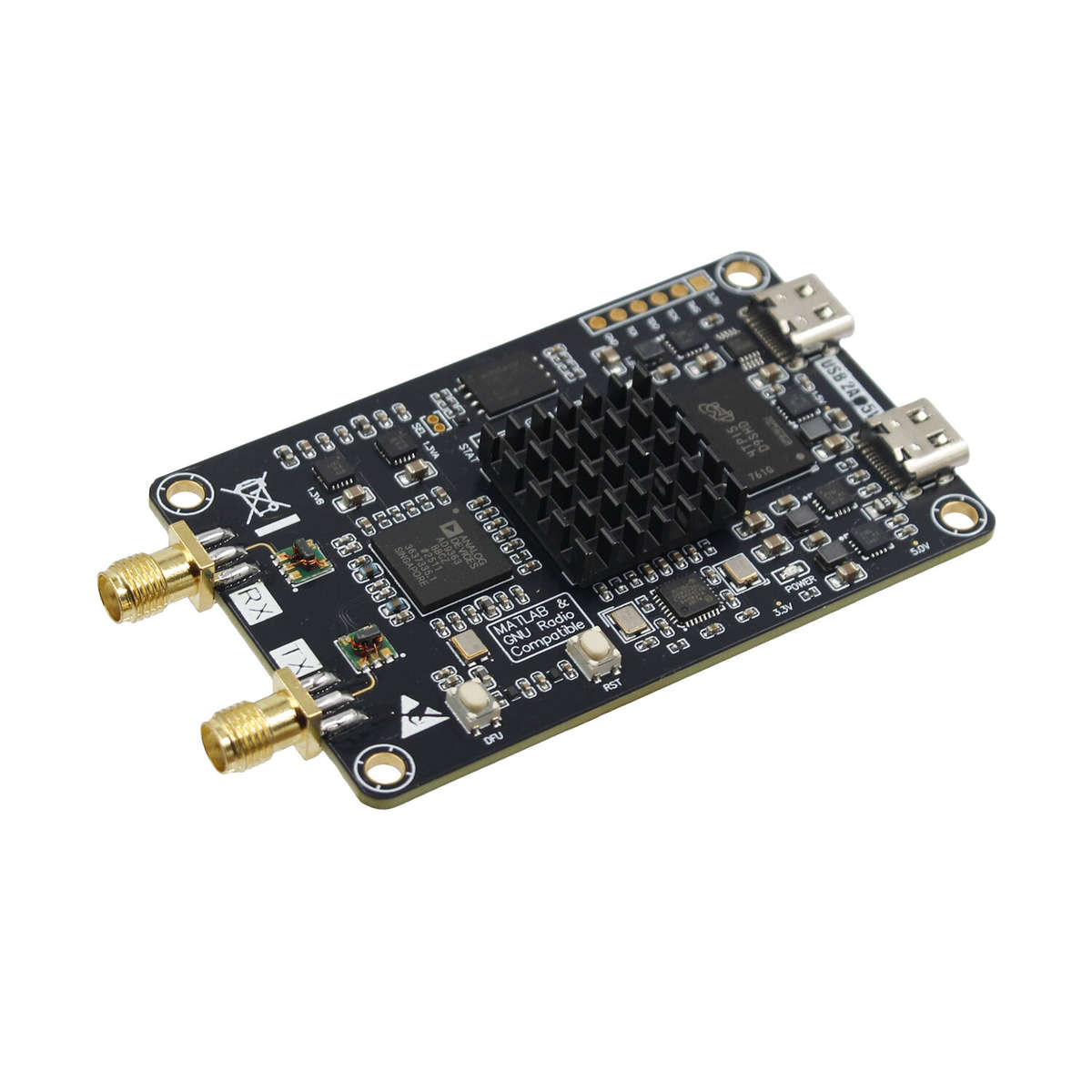 Black - ZYNQ7010 AD9363 Software-Defined Radio Development Board 10MHz-6GHz 512MB DDR3 USB3320 TCXO