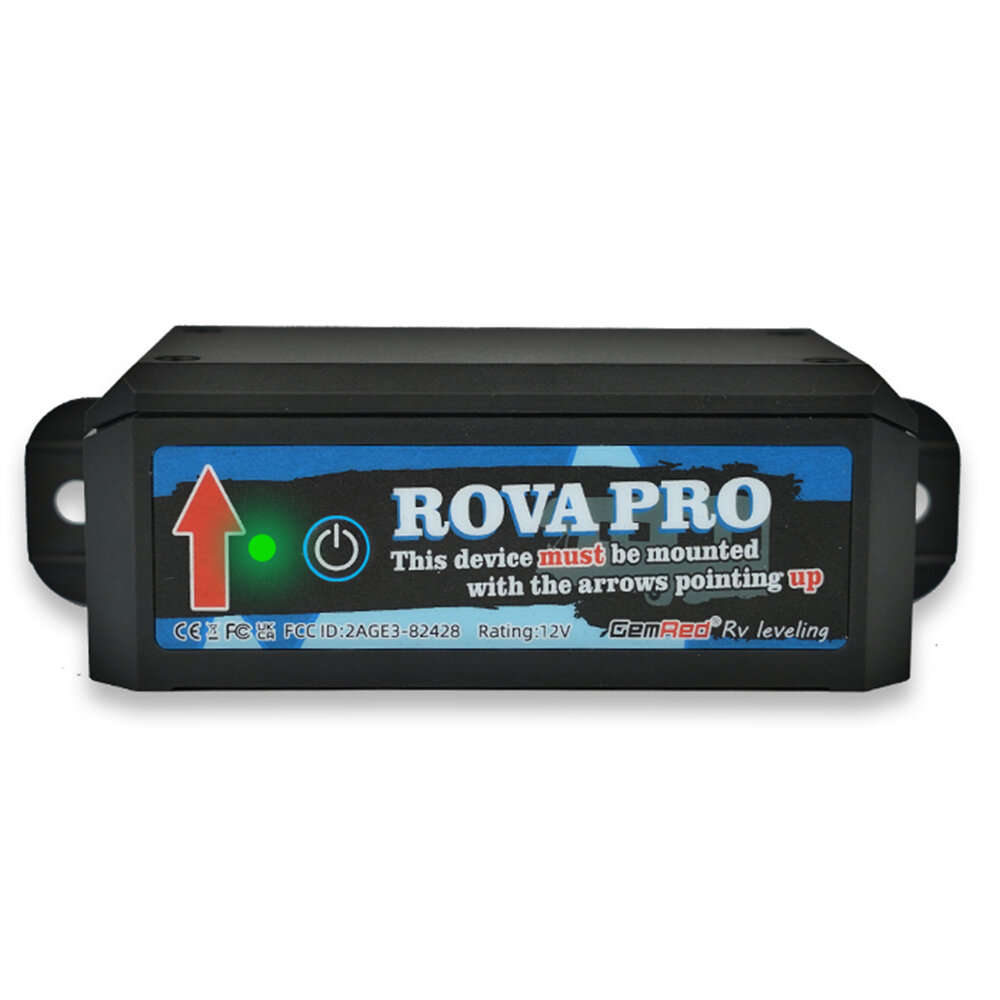Black - GemRed Smart Dual-Axis Balancer for RVs HomePro Smart Leveling Tool Accurate Digital Angle F