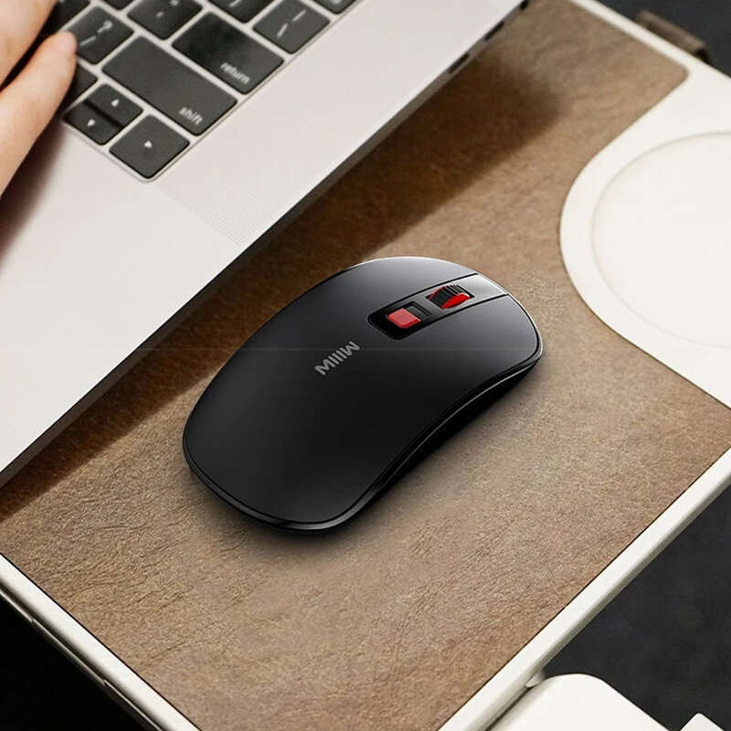 White - Xiaomi MIIIW Lite Wireless Mute Mouse 800/1200/1600DPI Multi-speed 2.4GHz Wireless Receiver