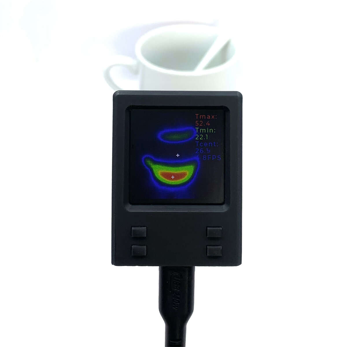 5 in 1 HeatTech TIP Portable Thermal Imager 32x32 Resolution Adjustable Emissivity WiFi Connectivity