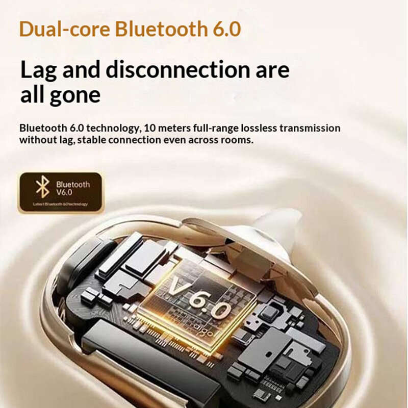 Grey - Aigo CJ339 Earclips Headset Wireless bluetooth 6.0 Earphone 10mm Large Moving Coil 720 Spatia