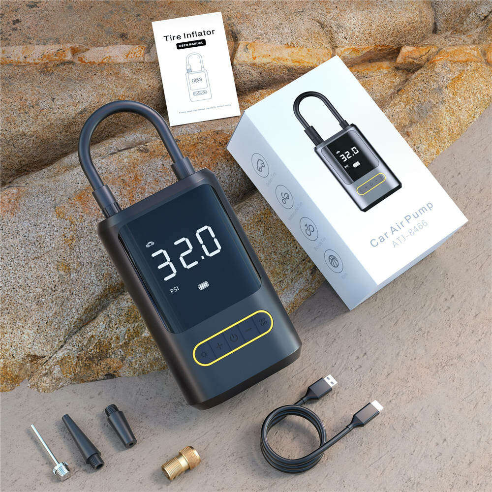 Tire Inflator Portable Air Compressor 150PSI Cordless Air Pump with LCD Dual Screen Suitable for Car