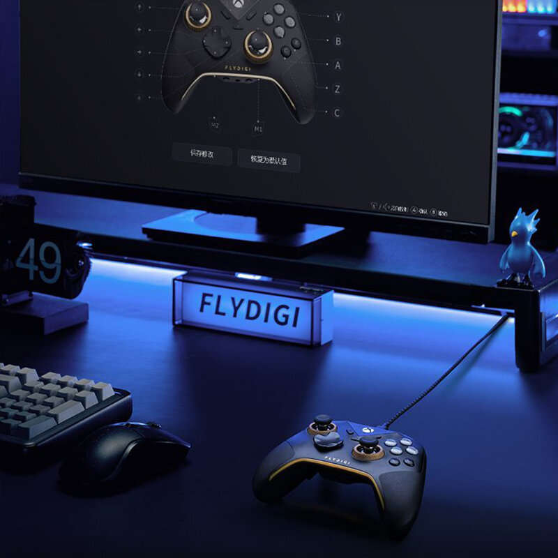 Black - [Xbox Certified] FLYDIGI Vader 5S Wired Controller Forceflex Adjustable Tension Joysticks Fo
