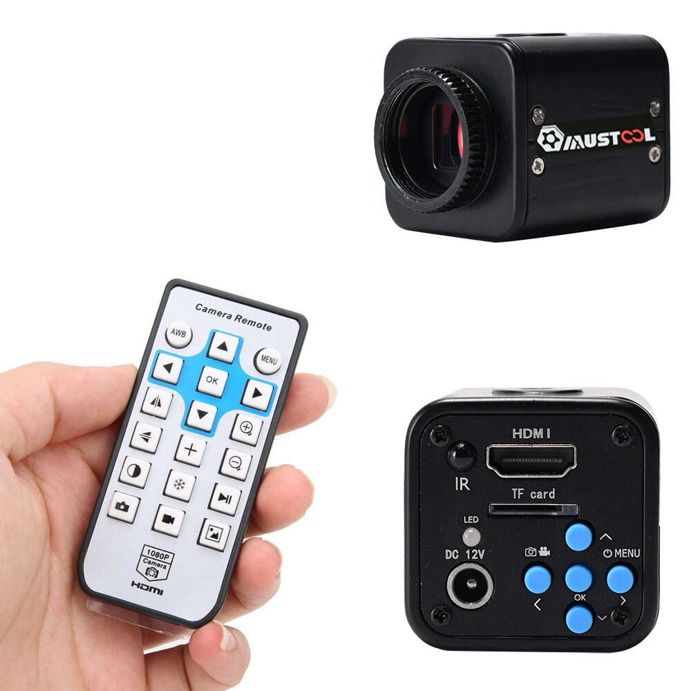 HAYEAR 24MP 4K 1080P HDMI Industrial Video Microscope Camera 1X-130X Zoom C Mount Lens Remote Contro