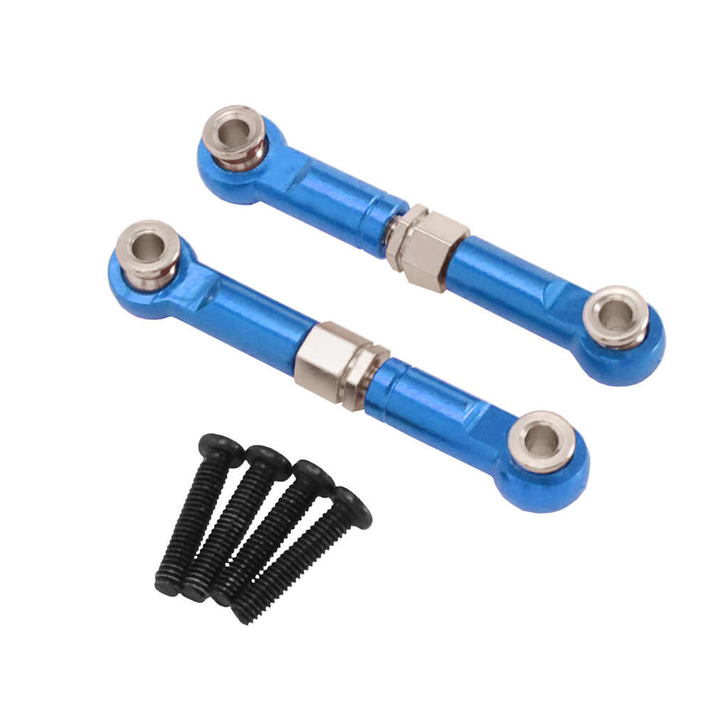 Silver - Upgraded Metal Parts Adjustable Front Steering Tie Rod Set for MJX 14211 HYPER GO 1/14 RC C