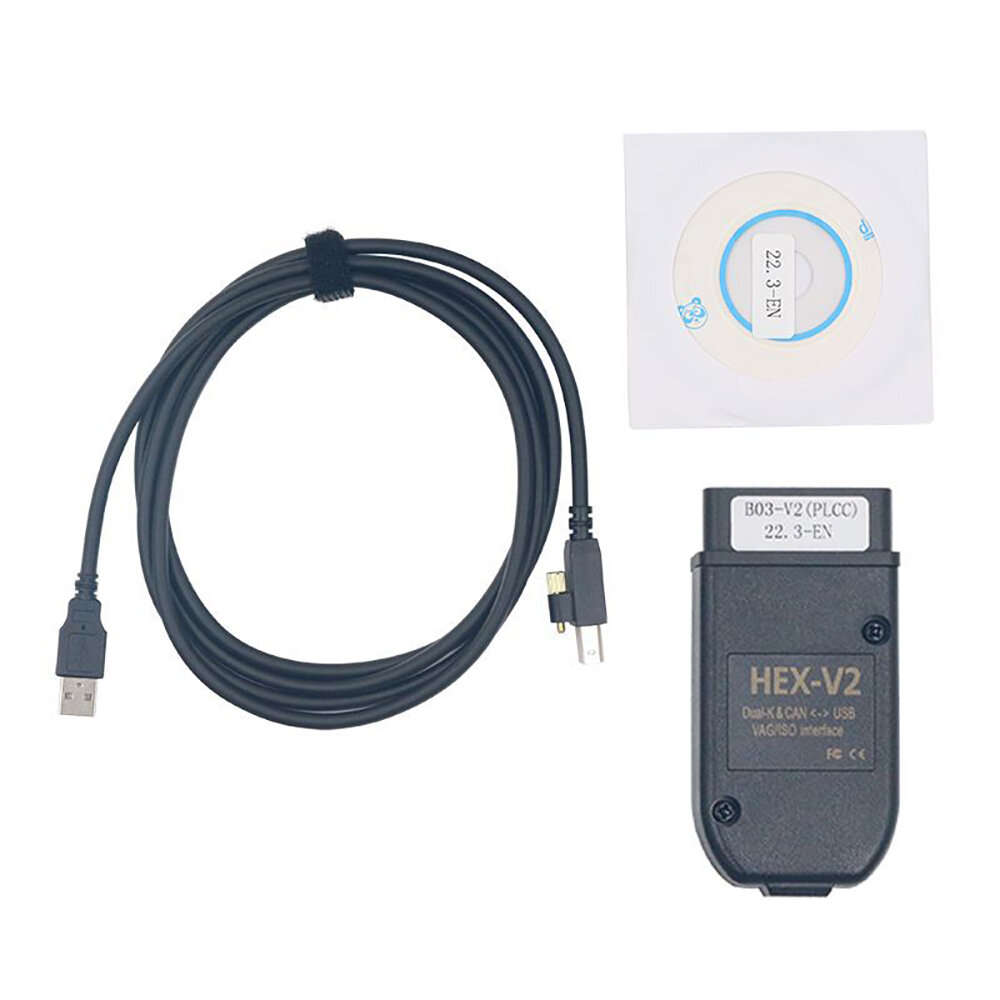 English - VCDS 24.7 Scanner Tool Cable OBD2 Diagnostic Multi-language HEX V2 Wesheu VCDS COM for VAG