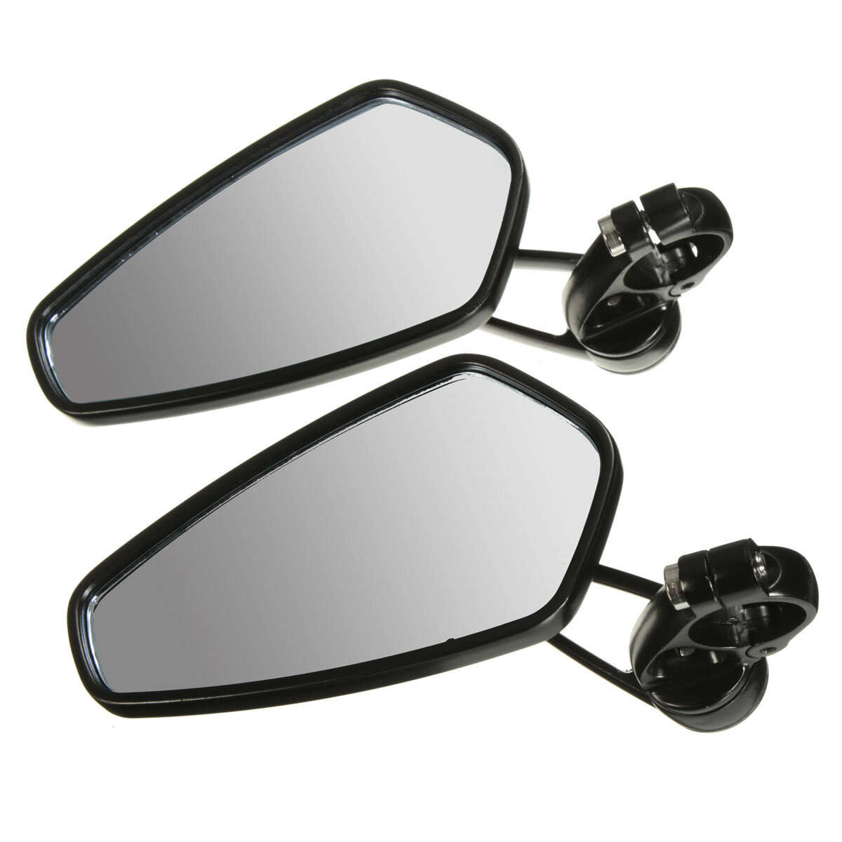 Red - 2Pcs 7/8 Inch 22mm Motorcycle Handle Bar End Rearview Side Mirrors Aluminum Universal