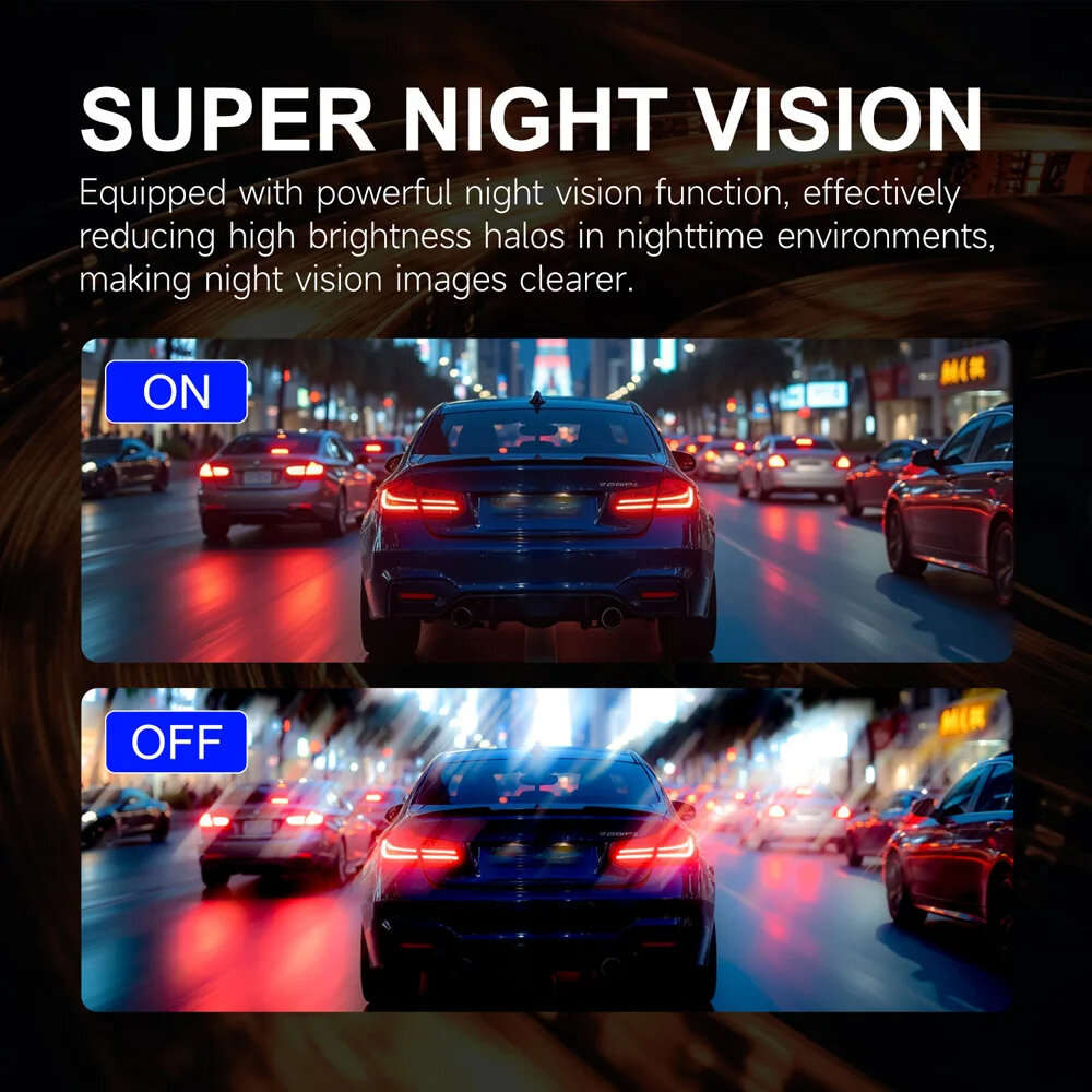 D - 4K WiFi / GPS Dash Cam Front And 1K Rear Camera 170 F1.4 HDR Loop Recording / 24H Parking Monito