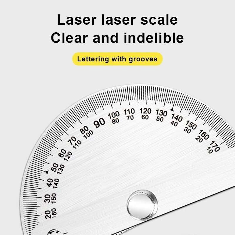150mm - 180 Degree Protractor Metal Angle Finder Goniometer Angle Ruler Stainless Steel Woodworking
