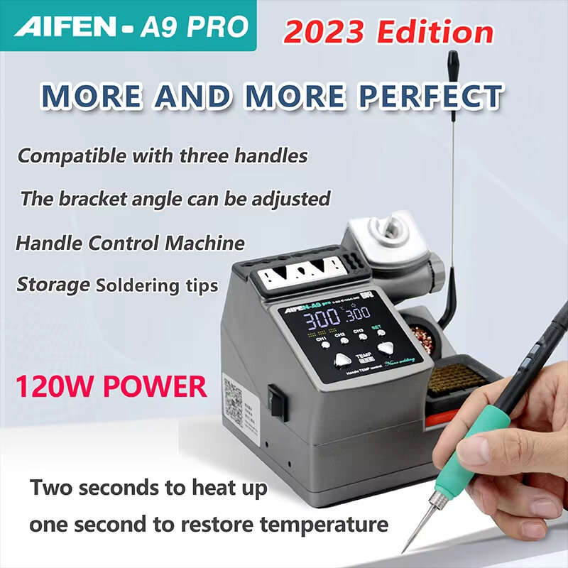 EU Plug - AIFEN A9PRO Soldering Station 120W Temperature Control Welding Tool Compatible with 245 Ti