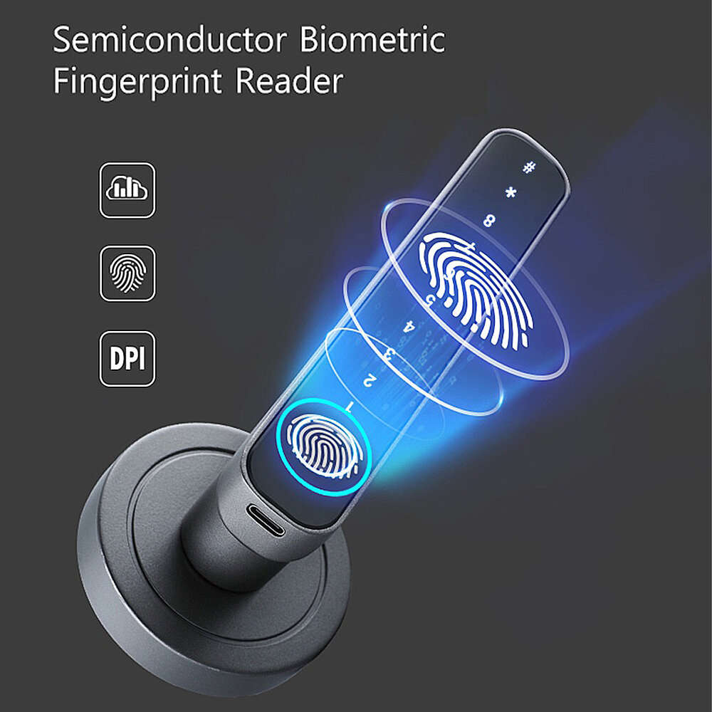 Tuya Smart Door bluetooth Lock Intelligent Anti-theft Door Lock Dynamic Password APP Fingerprint Key