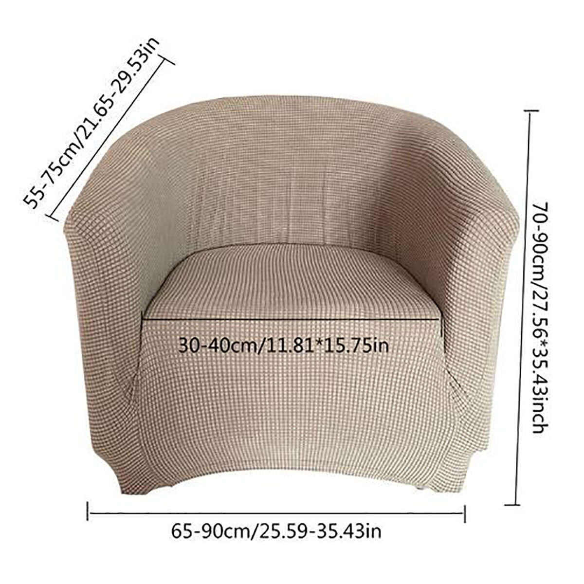 European Stretch Full-Inclusive Single Sofa Cover Cafe Shop Hotel Room Solid Color Sofa Chair Cover
