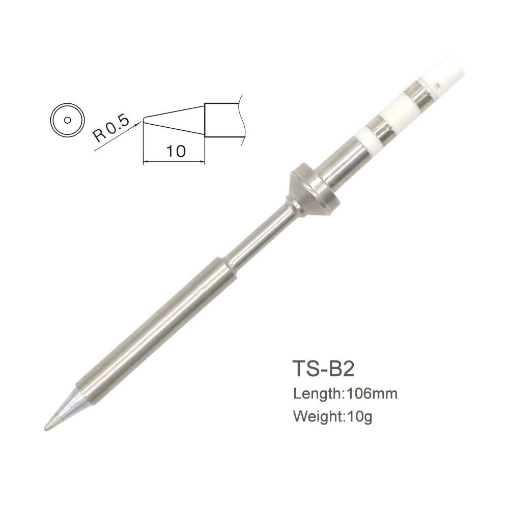 TS-BC2 - Replacement Black Chrome Tip Soldering Iron Tips for Digital LCD Soldering Iron
