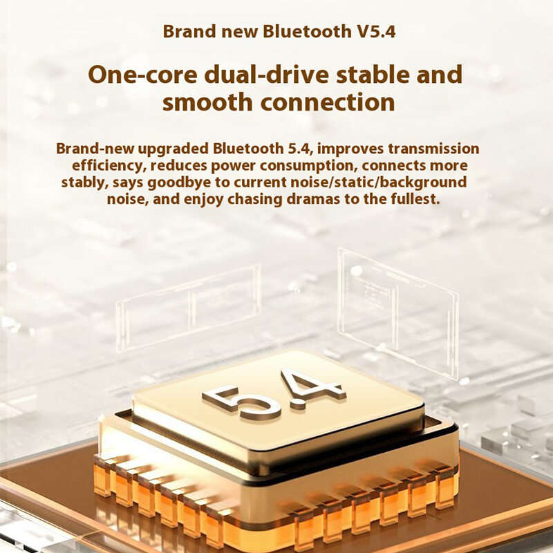 Beige - M5 Wireless Headset bluetooth 5.4 Headphone 40mm Titanium-plated Diaphragm Speaker 360 Surro